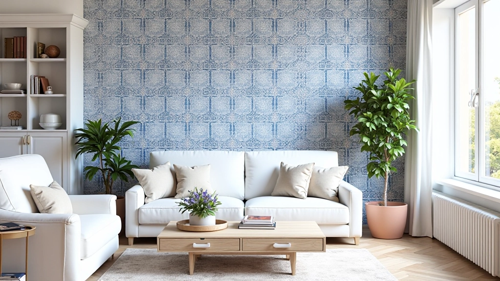 Painel de azulejos portugueses azuis e brancos, cerâmica decorativa em nicho, detalhe de peças tradicionais